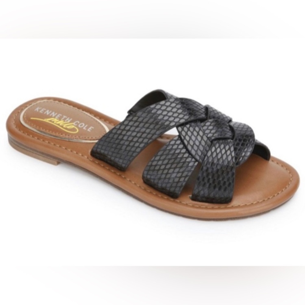 Kenneth Cole New York Mello Swirl Black Leather Snake size 7.5 M - MSRP $115